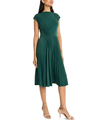 Maggy London Women's Sleeveless Pleated Midi Dress