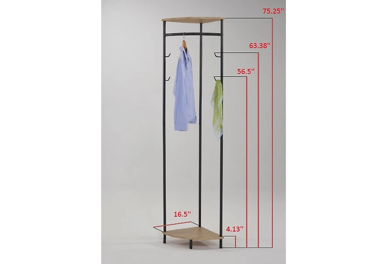 Kings Brand Furniture Pasmore Corner Hall Tree