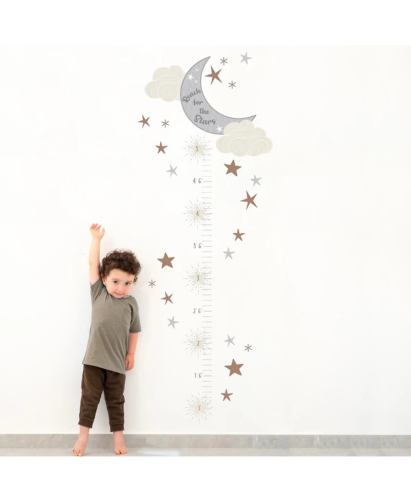 Lambs & Ivy Celestial Moon & Stars Toddler/Kids Growth Chart Wall Decal/Sticker