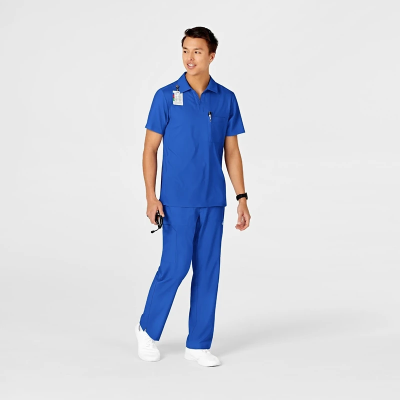 Wink Men's W123 Collar Scrub Top