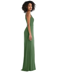 After Six Plus Skinny One-Shoulder Trumpet Gown with Front Slit