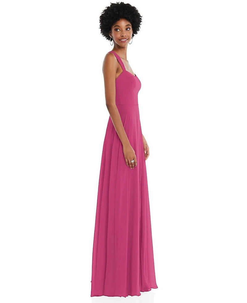 Contoured Wide Strap Sweetheart Maxi Dress