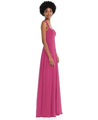 Contoured Wide Strap Sweetheart Maxi Dress