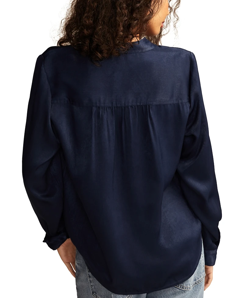 Lucky Brand Women's Hammered-Satin Button-Down Shirt
