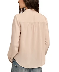 Lucky Brand Women's Hammered-Satin Button-Down Shirt