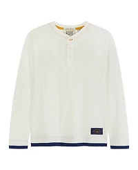 Scotch & Soda Big Boys Slub Jersey Henley T-Shirt