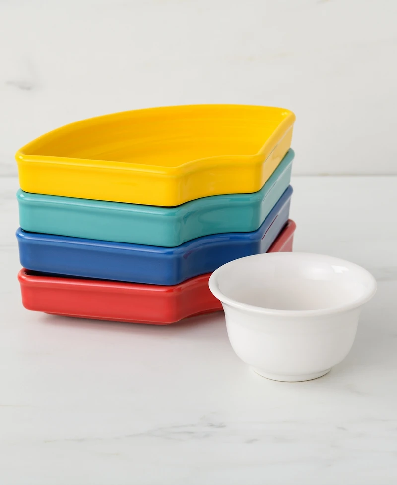 Fiesta 5 Pc. Vibrant Mixed Colors Entertaining Set