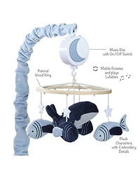 Lambs & Ivy Bubbles & Squirt Whale/Fish Musical Baby Crib Mobile Soother Toy