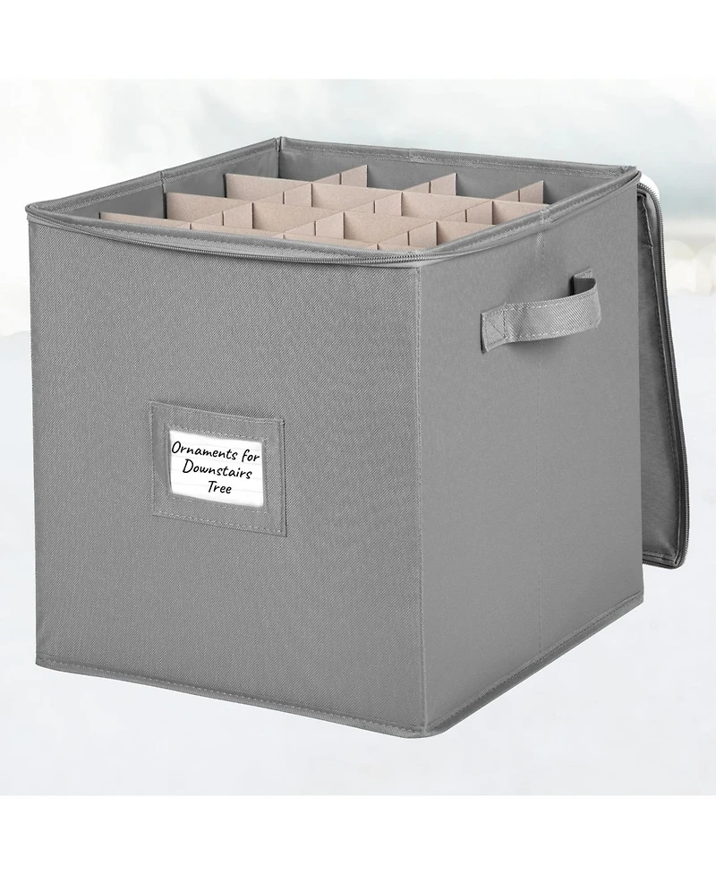 Florida Brands Christmas Ornaments Storage Box to Protect and Store up to 64-3" Ornaments