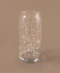 Narbo The Can Minneapolis Map Everyday Glassware, Set of 2