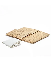 Seville Classics Foldable Water Hyacinth Portable Hamper