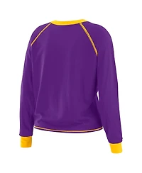 Wear by Erin Andrews Women's Purple Minnesota Vikings Tie-Front Long Sleeve T-Shirt