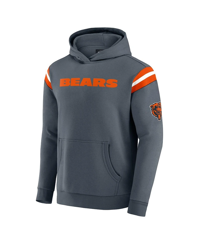 Fanatics Men's Gray Chicago Bears Football Pullover Hoodie