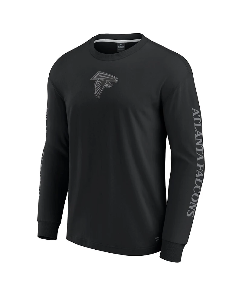 Fanatics Men's and Women's Black Atlanta Falcons Elements Strive Long Sleeve T-shirt