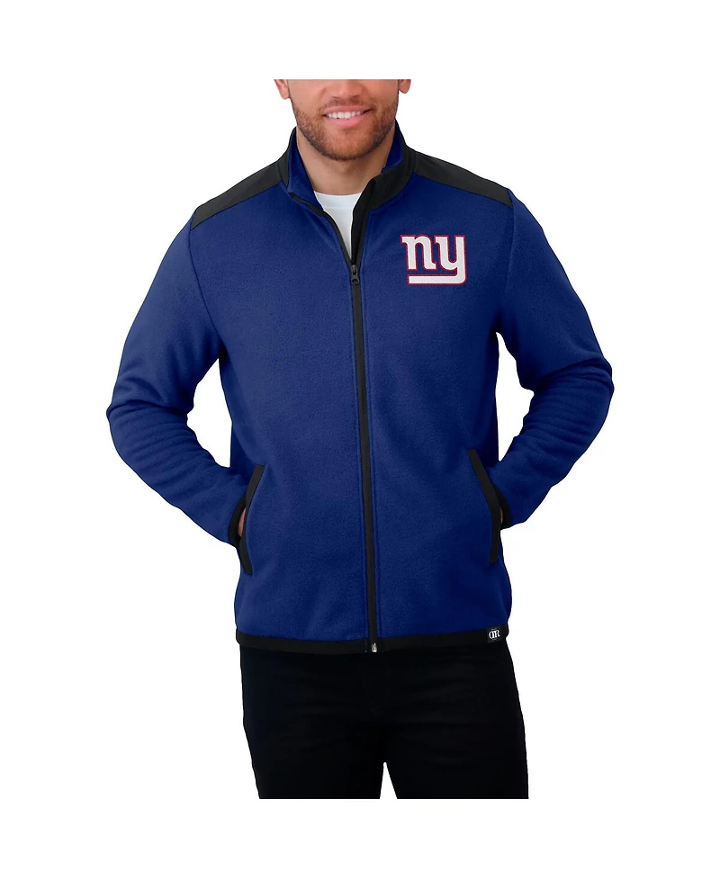 Fanatics Men's Royal New York Giants Color Block Polar Fleece Full-Zip Jacket