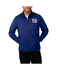 Fanatics Men's Royal New York Giants Color Block Polar Fleece Full-Zip Jacket