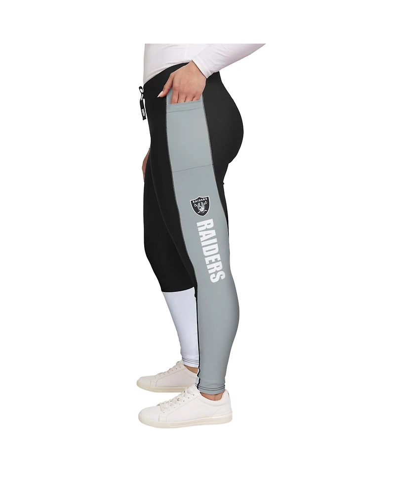 Wear by Erin Andrews Women's Las Vegas Raiders Color-block Leggings