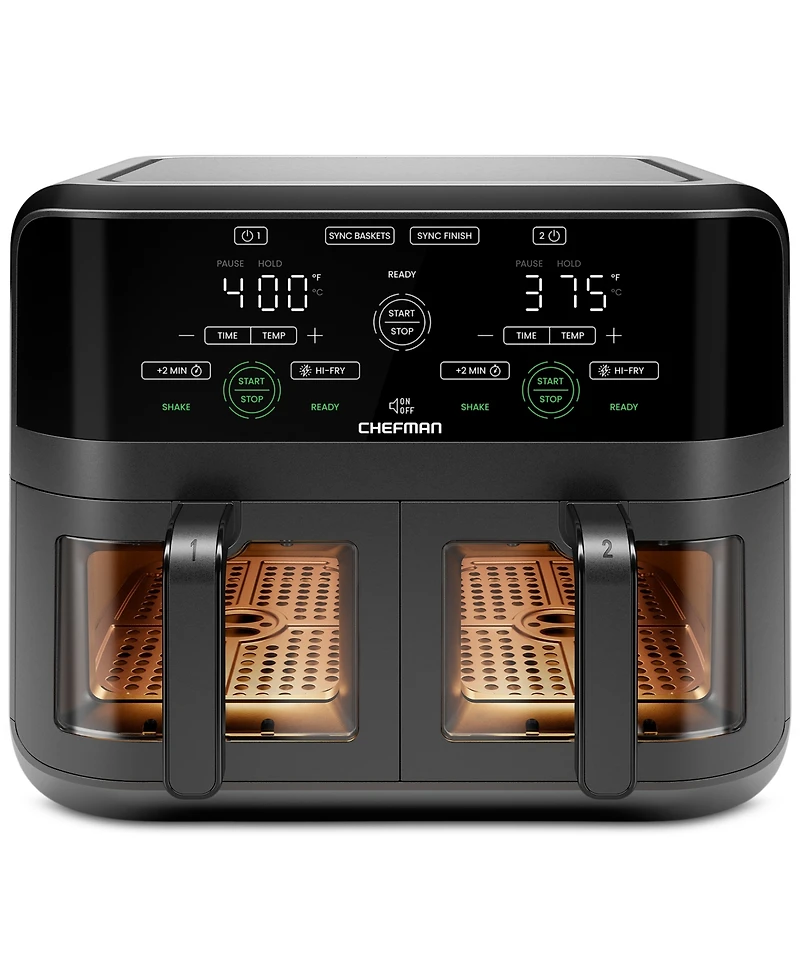 Chefman 6-Qt. Digital Dual-Cooking Double-Basket Air Fryer