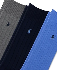 Polo Ralph Lauren Men's 3-Pk. Soft Touch Rib Dress Socks