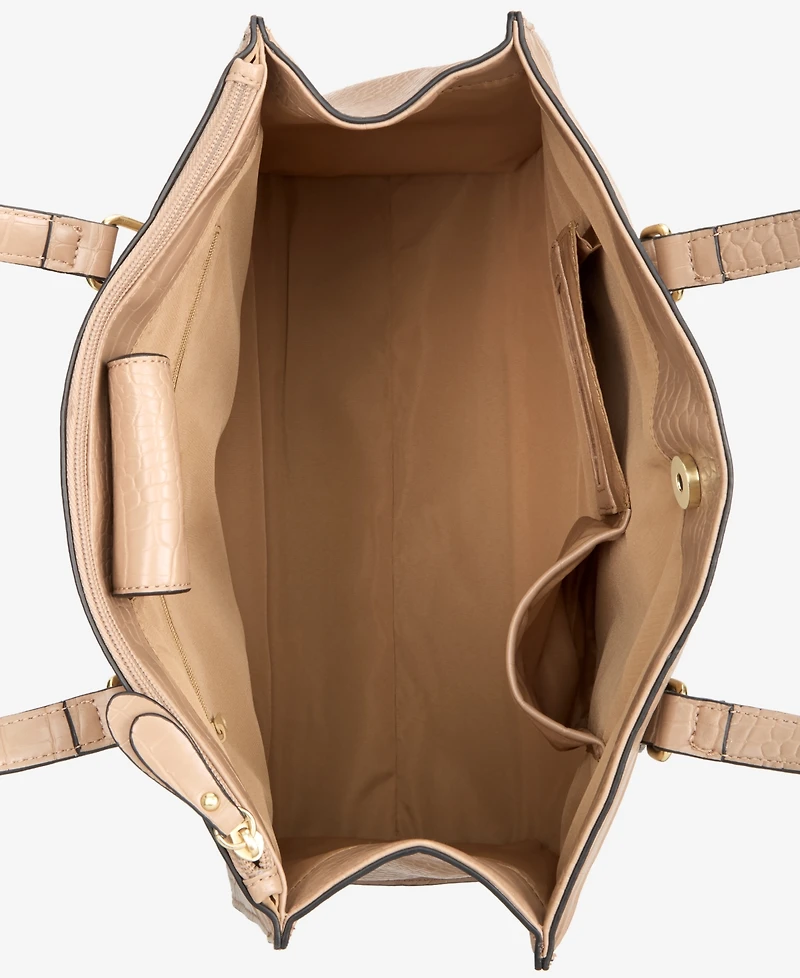 Giani Bernini Croc Medium Book Tote, Exclusively at Macy's