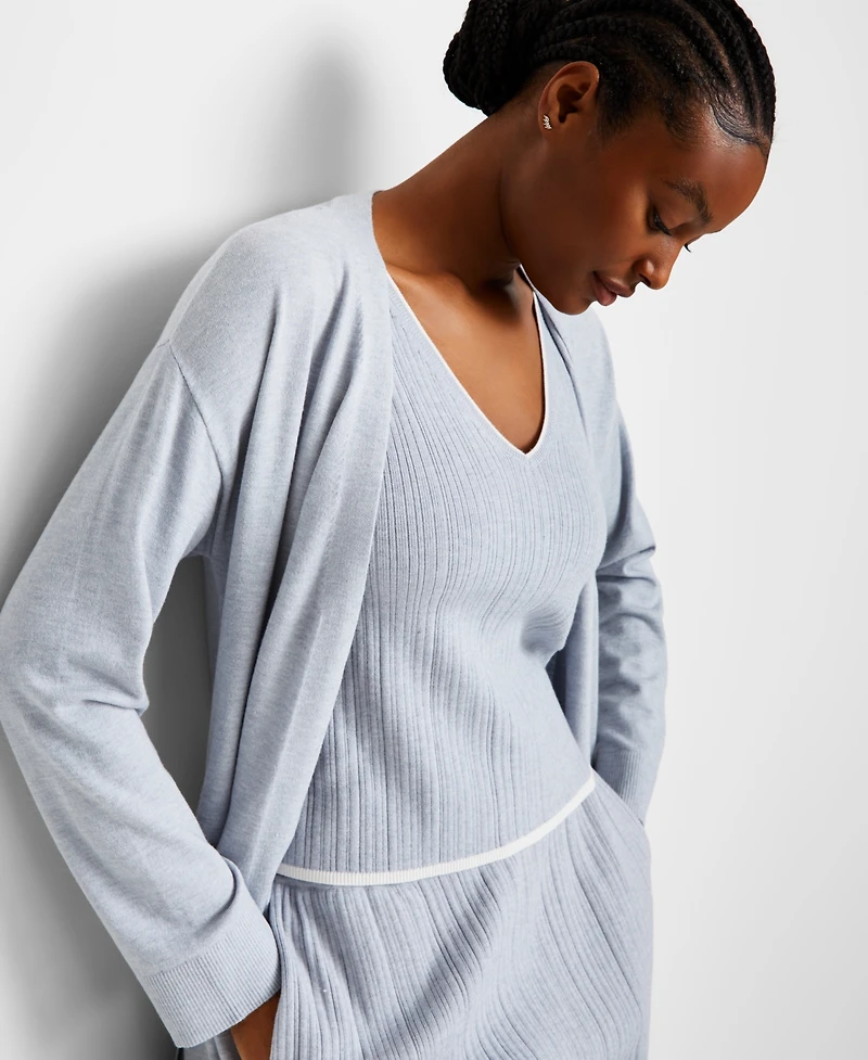 State of Day Women's Sweater Knit Duster Robe, Exclusively at Macy's