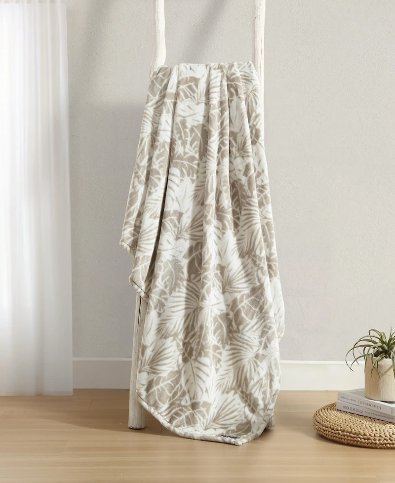 Tommy Bahama Home Costa Blanca Ultra Soft Plush Fleece Blanket, Full/Queen