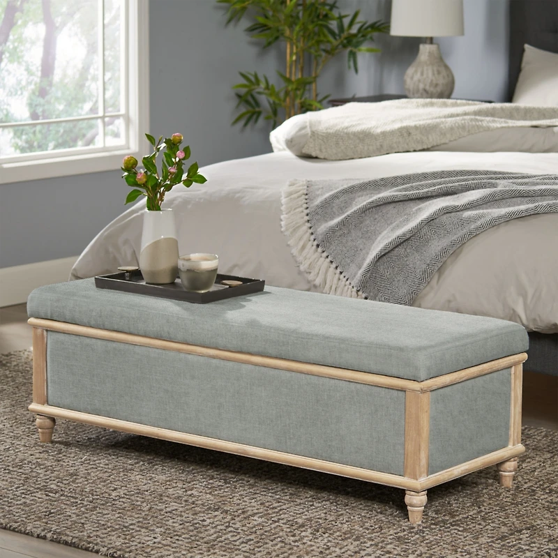 Streamdale Gray Storage Ottoman