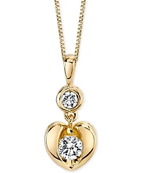 Sirena Energy Diamond Heart Pendant Necklace in 14k White or Yellow Gold (1/4 ct. t.w.)