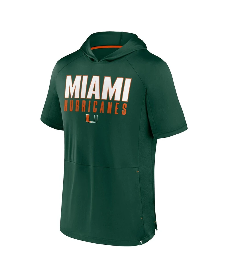Fanatics Men's Green Miami Hurricanes Core Read Hoodie T-Shirt