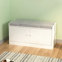 Streamdale Shoe Storage Bench with 2 Doors & Cushion