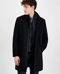 Nautica Men's Classic-Fit Bib Wool Blend Overcoat