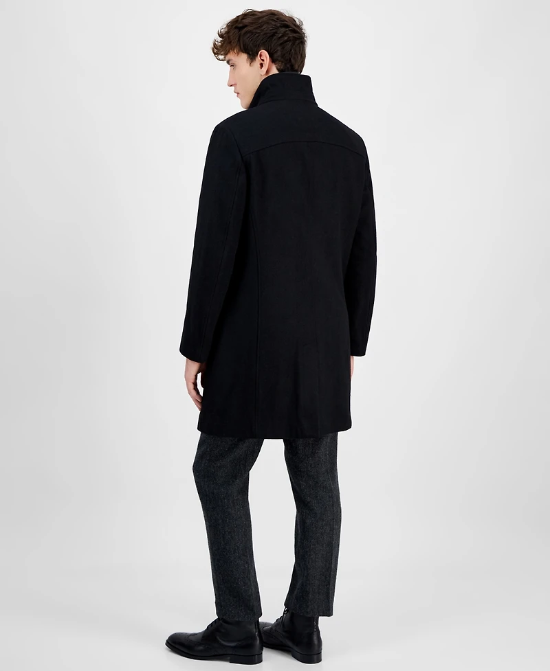 Nautica Men's Classic-Fit Bib Wool Blend Overcoat