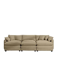 Streamdale Furniture Oversized Modular Cushion Sofa, Portable Ottoman