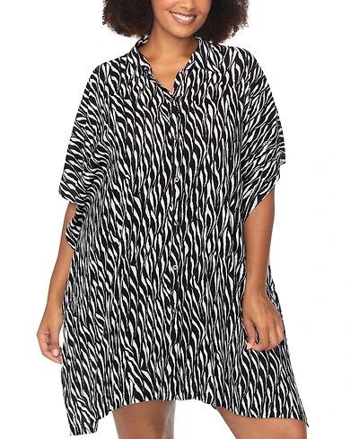Raisins Curve Trendy Plus Size Vacay Printed Cover-Up