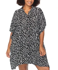 Raisins Curve Trendy Plus Size Vacay Printed Cover-Up