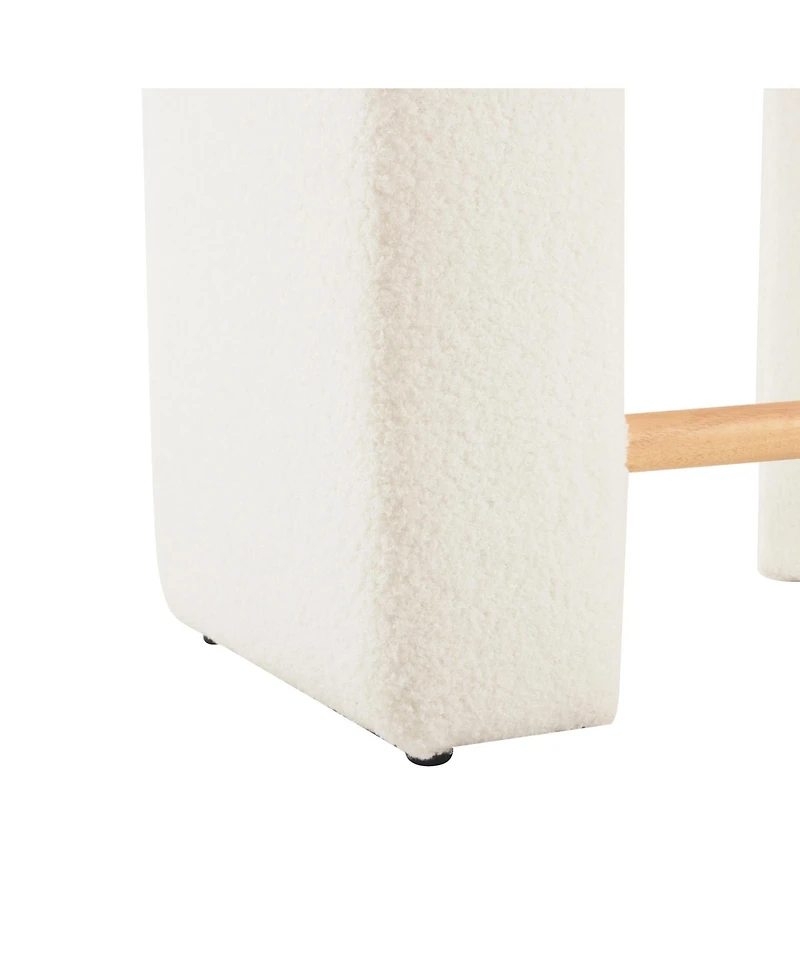 24''Boucle stool Set of 2,Dining Chairs for Home Kitchen Island,cream