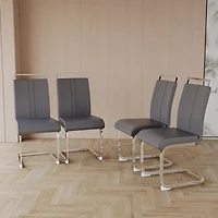 Streamdale Faux Leather Dining Chairs (Set of 4)