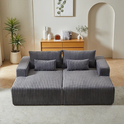 Streamdale Plush Cloud Sectional Sofa Bed