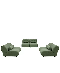 Streamdale Modular Chenille Sofa with Reclining Backrest