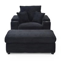 Streamdale Oversized Accent Chair with Ottoman