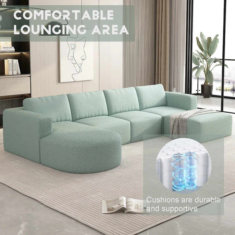 Streamdale Modular Sectional Sofa Set with Chaise and Ottoman