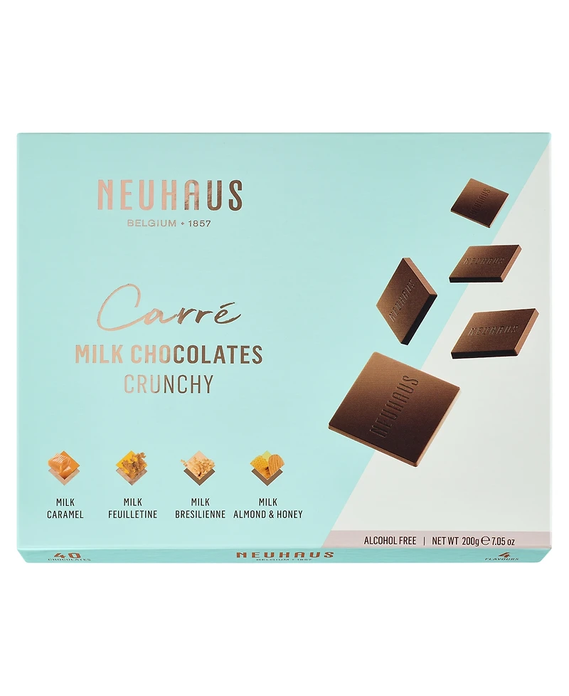Neuhaus Carre Assorted Crunchy Milk Chocolates, 40 Piece
