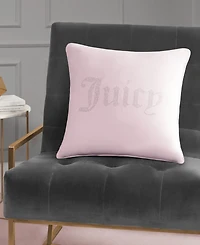 Juicy Couture Rhinestone Logo Decorative Pillow, 20" x 20"