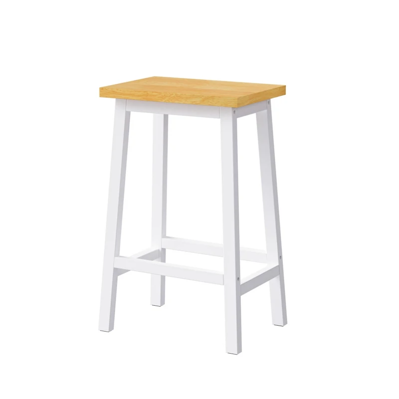 Streamdale Furniture Solid Wood Bar Stools, 25.6" Tall, Set of 2, Farmhouse Style