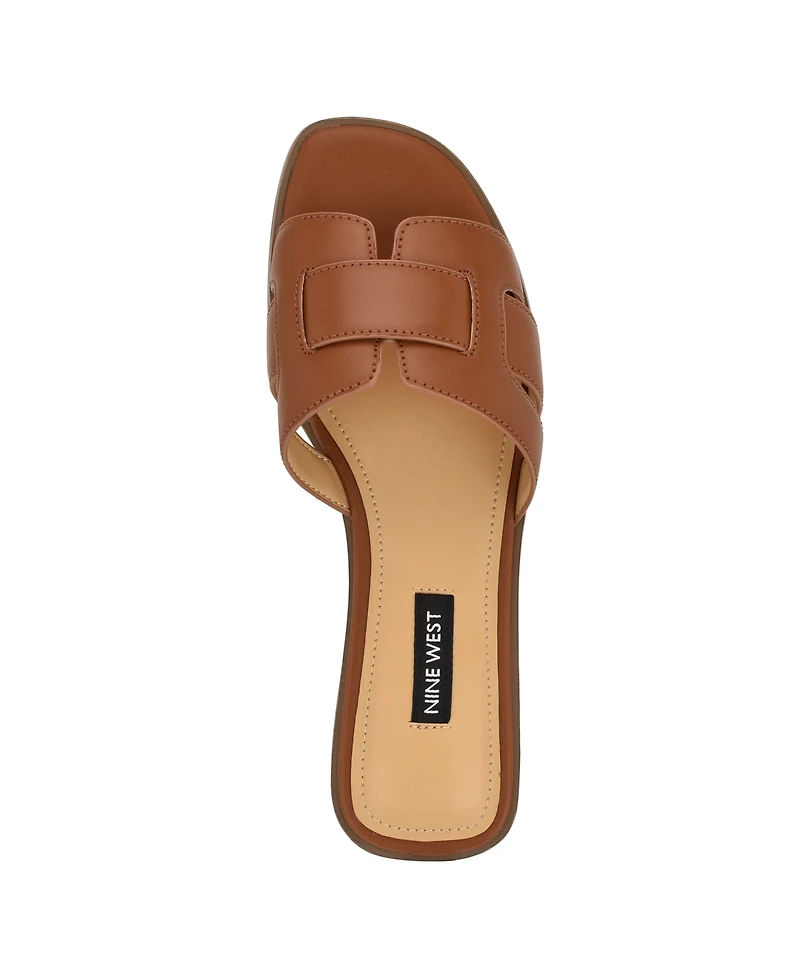 Nine West Women's Germani Woven Flat Slip-On Sandals