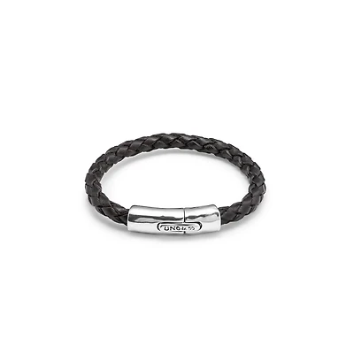 UNOde50 Sterling Silver Cylindrical Spring Clasp Bracelet