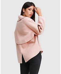 Belle & Bloom Women's I'm Yours Wool Blend Peacoat