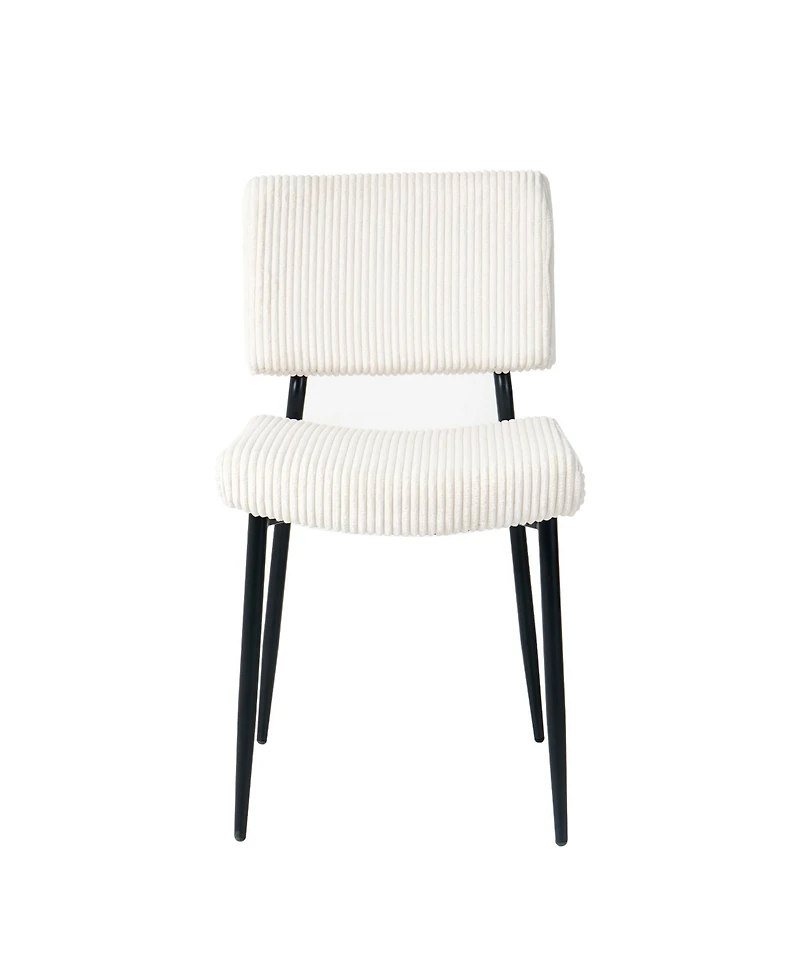 Streamdale Beige Fabric Dining Chairs Set of 4