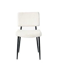 Streamdale Beige Fabric Dining Chairs Set of 4