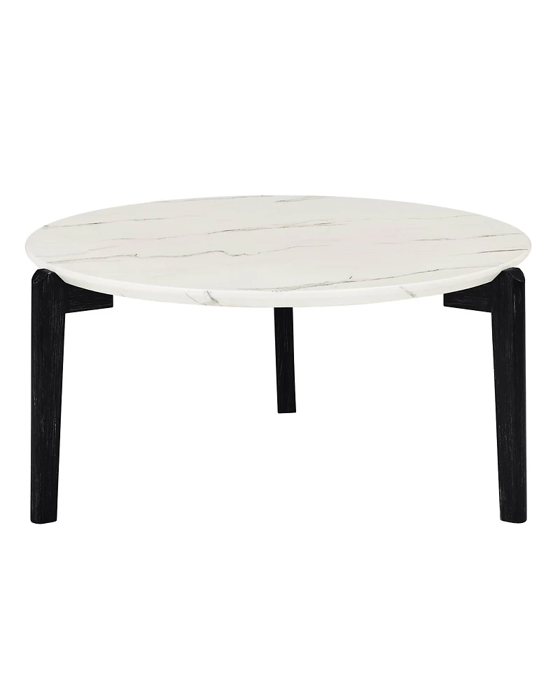 Streamdale Modern Small Coffee Table with Imitation Marble Top